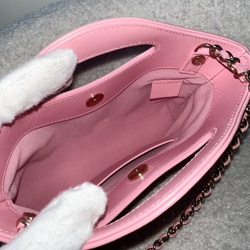 Chanel 31 Nano Shopping Bag in 25P Cotton Candy Pink Shiny Calfskin and LGHW