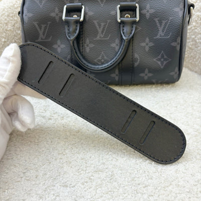 LV Keepall XS in Eclipse Reverse Monogram Canvas and Gunmetal HW