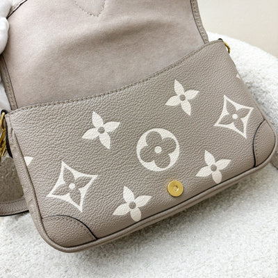 LV Diane PM in Tourterelle (Grey) / Creme Giant Monogram Empreinte Leather and GHW