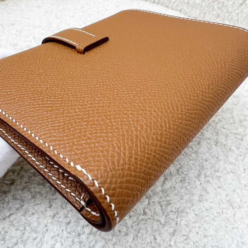 Hermes Bearn Compact Bifold Wallet in Gold Epsom GHW