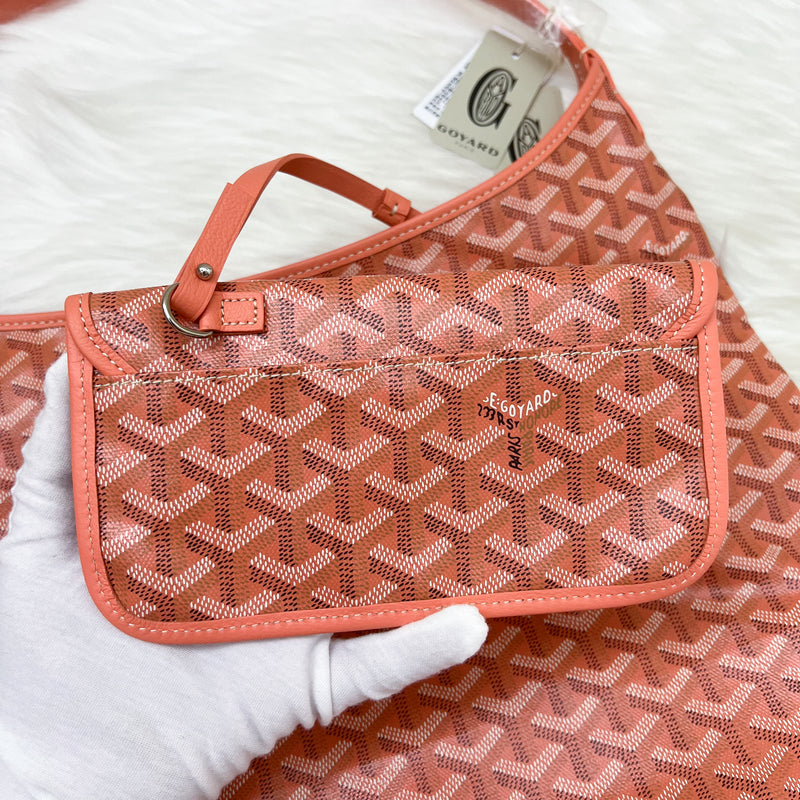 Goyard Boheme Hobo Bag in China Exclusive Limited Edition Coral Goyardine Canvas