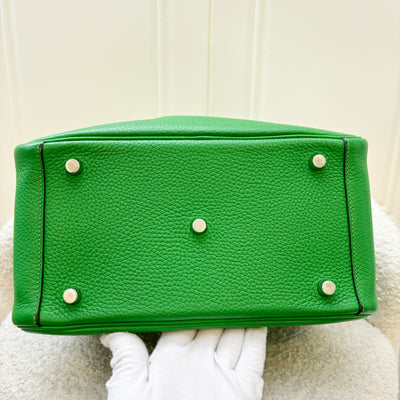 Hermes Lindy 26 in Bambou Green Clemence Leather and PHW