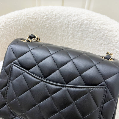 Chanel Classic Square Mini Flap in Black Lambskin and LGHW