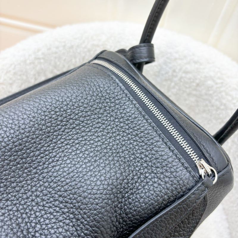 Hermes Lindy 26 in Noir Black Clemence Leather and PHW