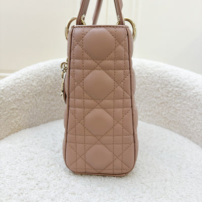 Dior Lady Dior ABCDior Small Bag in Blush Pink Lambskin and LGHW