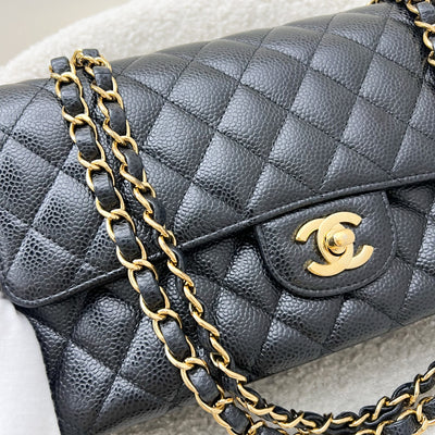 Chanel Medium Classic Flap CF in Black Caviar and GHW