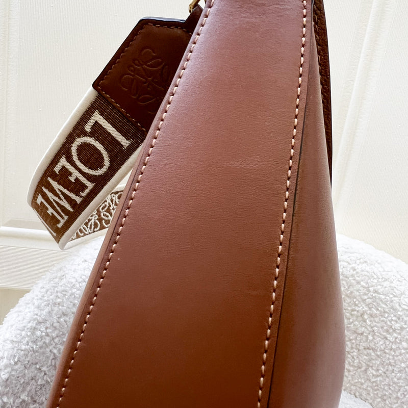 Loewe Luna Shoulder Bag in Tan / Brown Calfskin and GHW