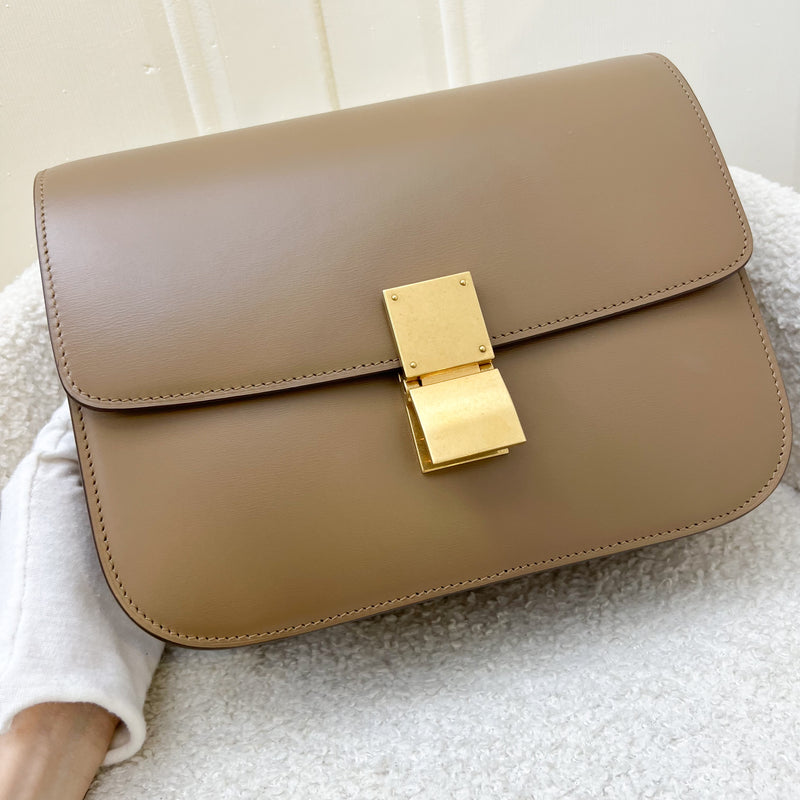 Celine Medium Classic Bag in Caramel Box Calfskin AGHW