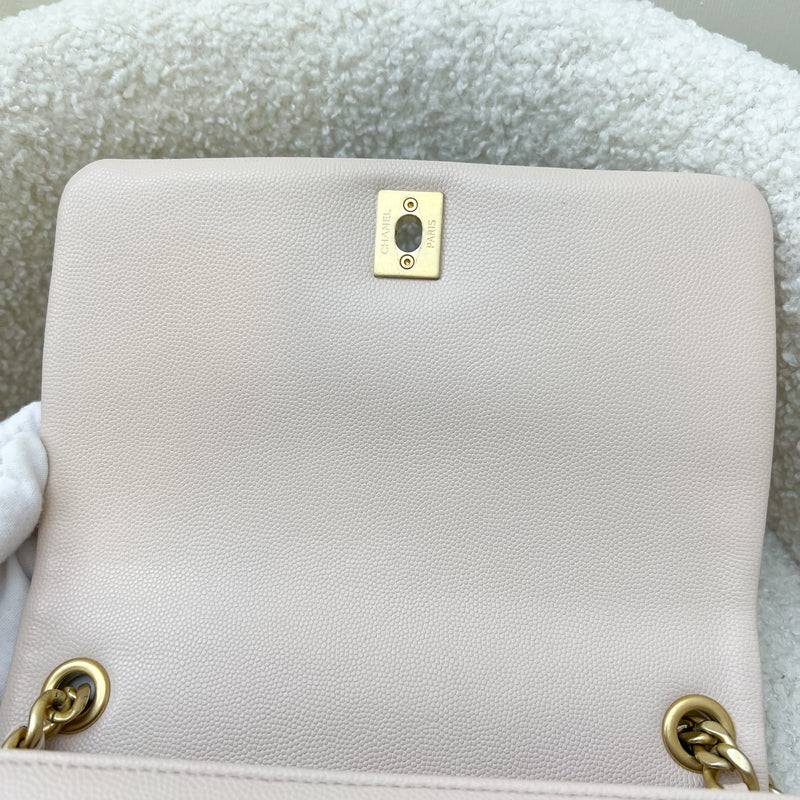 Chanel 20A Small Fashion Therapy Flap Bag in Light Pink Caviar and AGHW