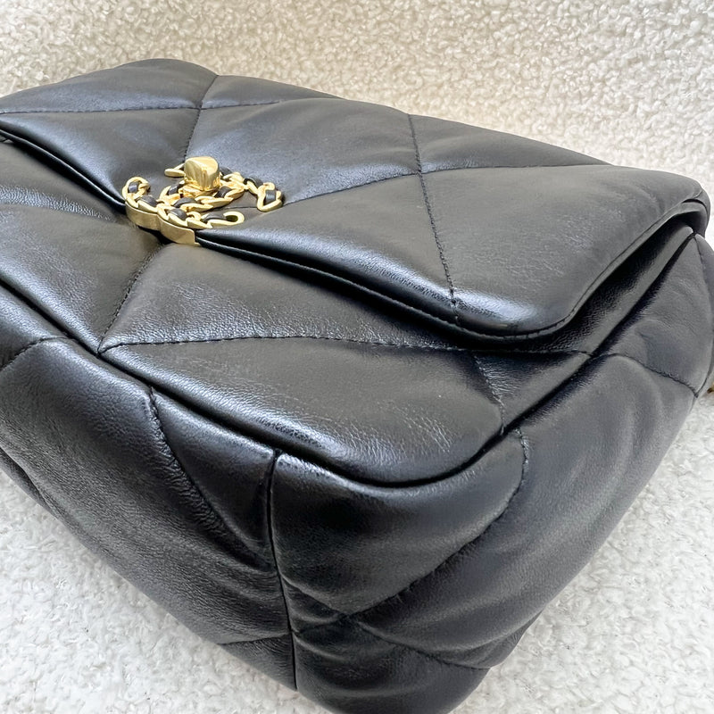 Chanel 19 Small Flap in Black Lambskin and 3-Tone HW