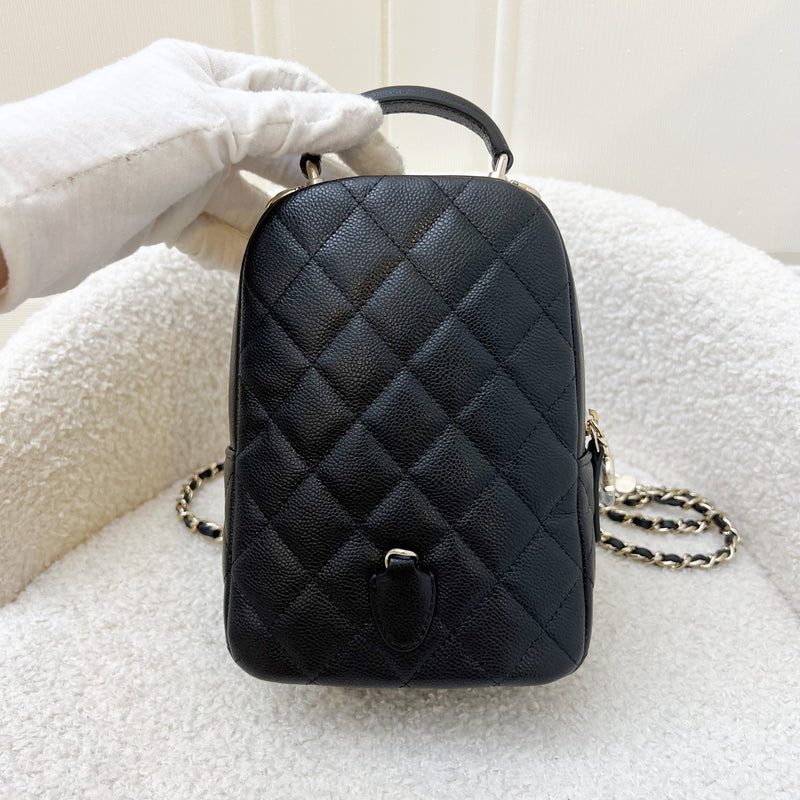 Chanel 24C Backpack in Black Caviar and GHW