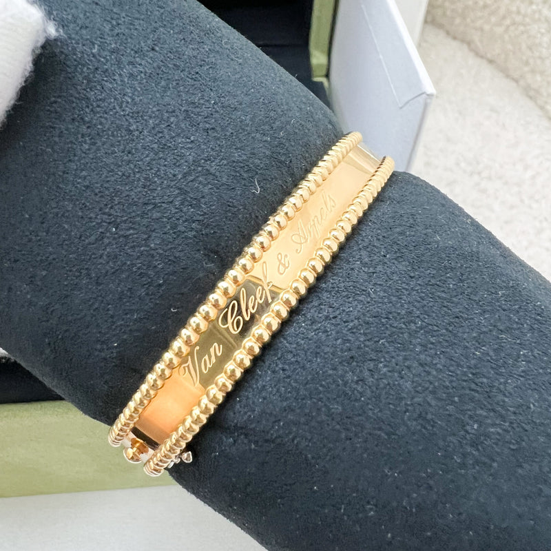 Van Cleef & Arpels VCA Perlee Signature Bracelet Small Model in 18K Yellow Gold, Size 16