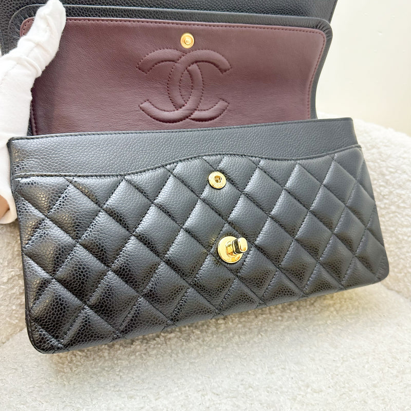 Chanel Medium Classic Flap CF in Black Caviar and GHW