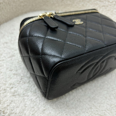 Chanel Classic Small Vanity in Black Caviar and LGHW