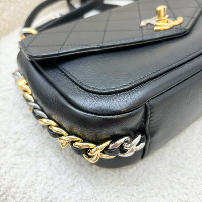 Chanel Casual Trip Flap in Black Calfskin and 3 Tone HW