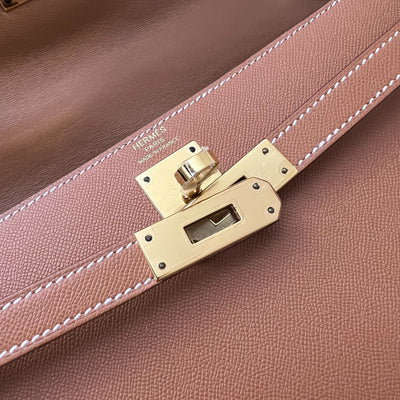 Hermes Kelly Elan in Gold Madame Leather and GHW