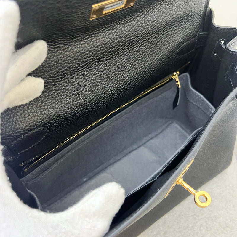 [Full Set, Local Receipt] Hermes Kelly 28 in Noir Black Togo Leather and GHW