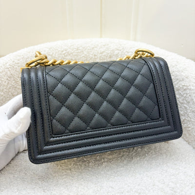 Chanel Small 20cm Boy Flap in Black Caviar and AGHW