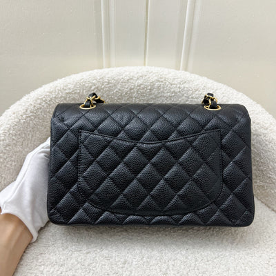 Chanel Small Classic Flap CF in Black Caviar and GHW (Model: A01113)