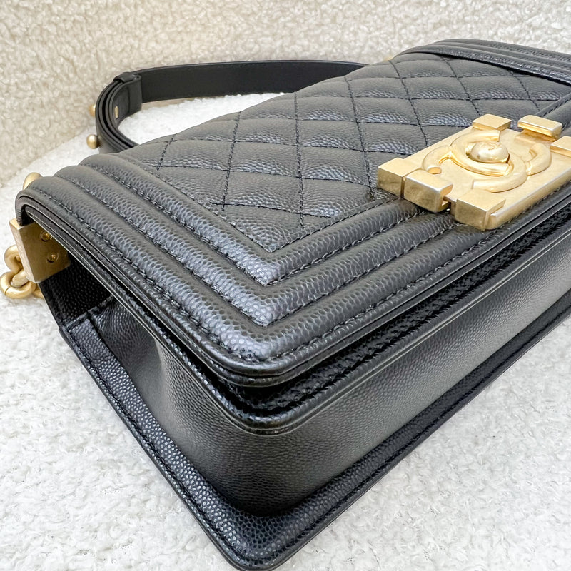 Chanel Small 20cm Boy Flap in Black Caviar and AGHW