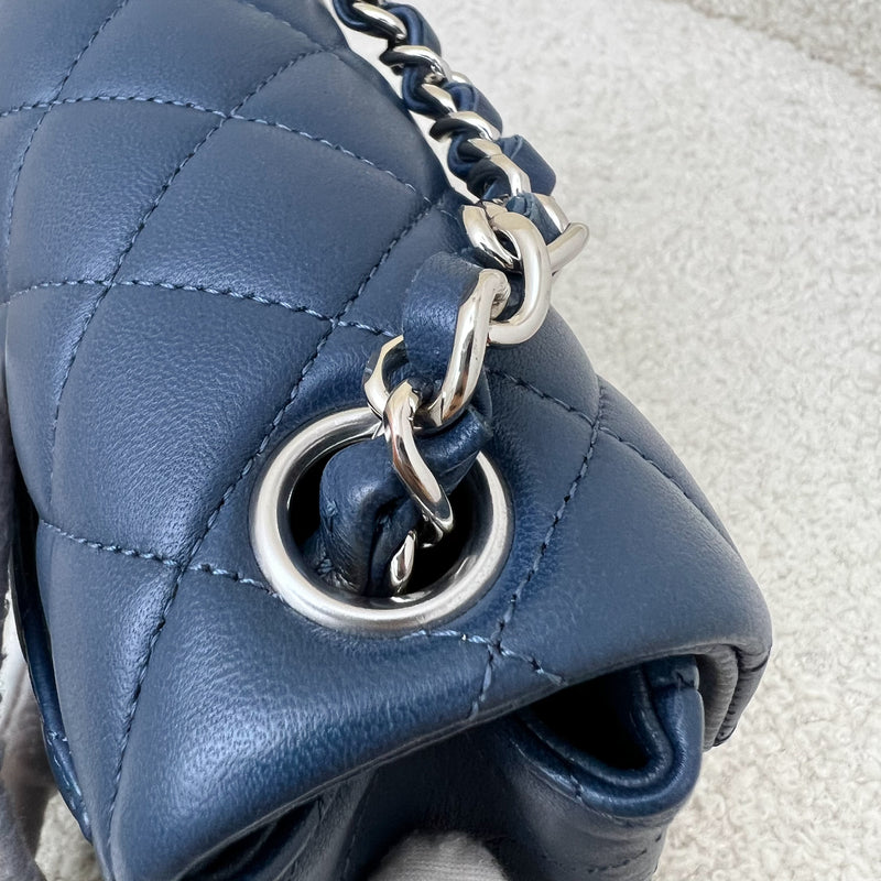 Chanel Classic Square Mini Flap in Blue Lambskin and SHW