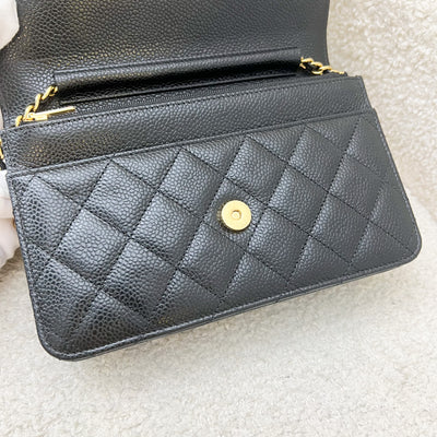 Chanel Classic Wallet on Chain WOC in Black Caviar and GHW