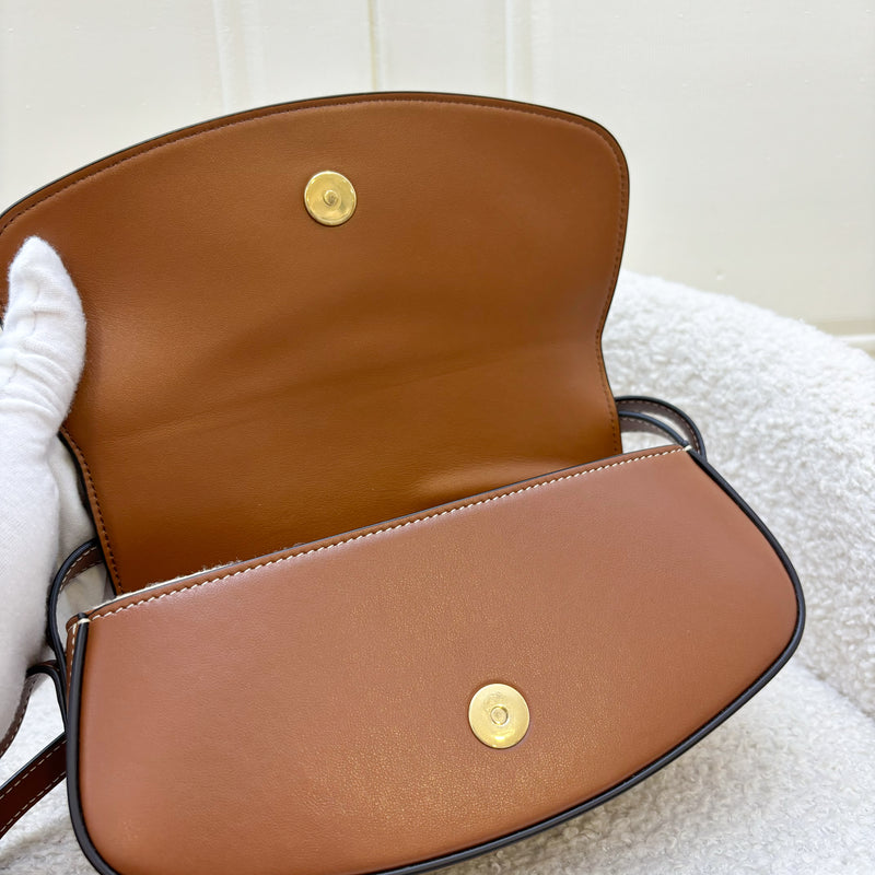 Celine Tabou Clutch on Strap in Tan Calfskin and GHW