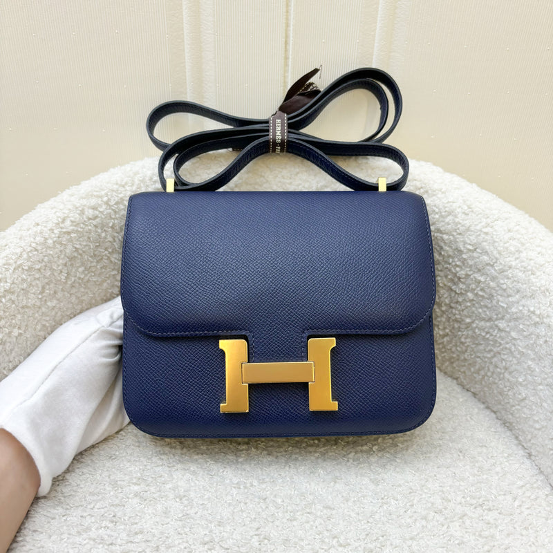 Hermes Constance 18 in Bleu Saphir Epsom Leather and GHW