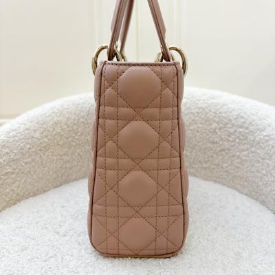 Dior Lady Dior ABCDior Small Bag in Blush Pink Lambskin and LGHW