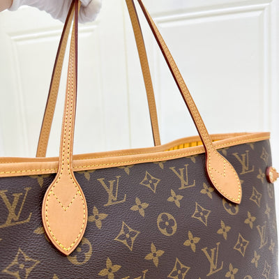 LV Neverfull MM in Monogram Canvas, Yellow Interior and GHW (No attached pouch)