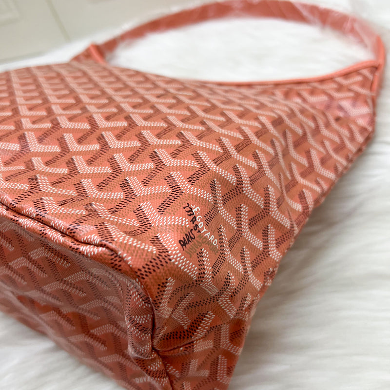 Goyard Boheme Hobo Bag in China Exclusive Limited Edition Coral Goyardine Canvas