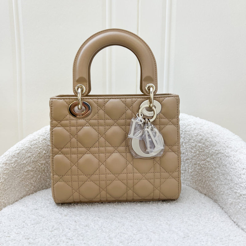 Dior Lady Dior ABCDior Small Bag in Biscuit Lambskin and LGHW