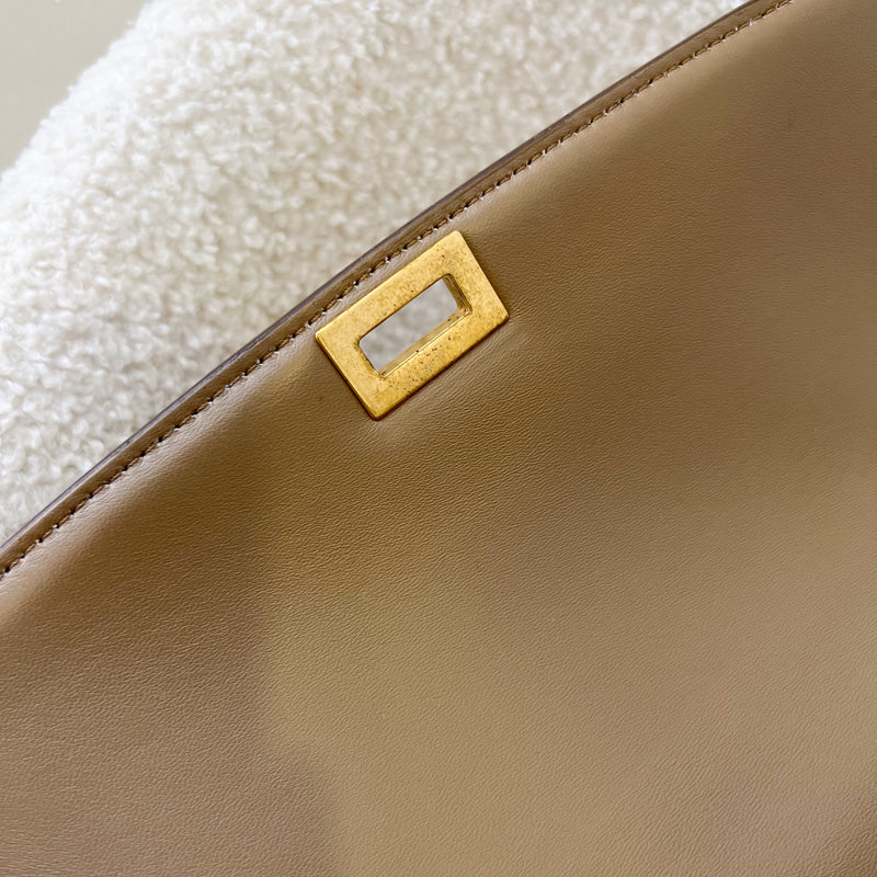 Celine Medium Classic Bag in Caramel Box Calfskin AGHW