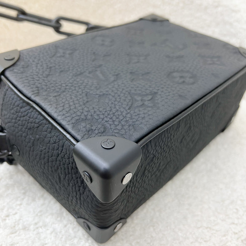 LV Mini Soft Trunk in Black Monogram Embossed Taurillon Calfskin and Black HW