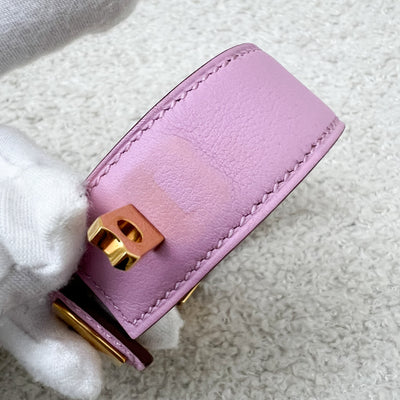 Hermes Collier de Chien CDC 24 Bracelet in Mauve Sylvester Swift Leather and RGHW