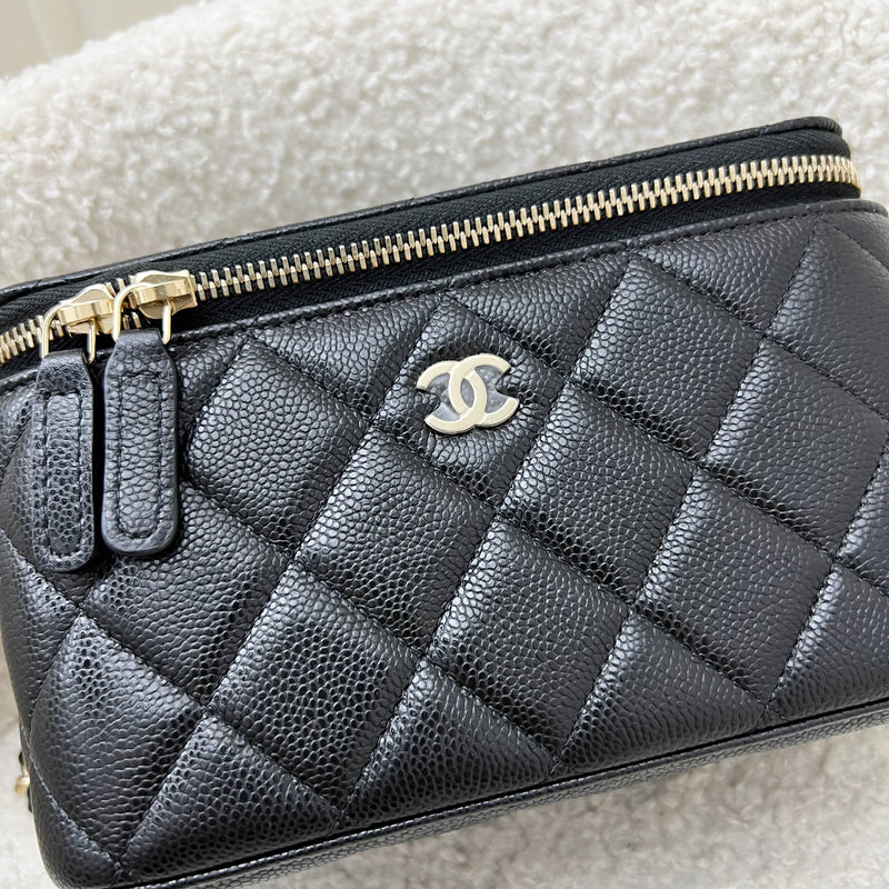 Chanel Classic Small Vanity in Black Caviar and LGHW