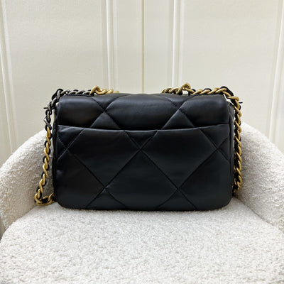 Chanel 19 Small Flap in Black Lambskin and 3-tone HW