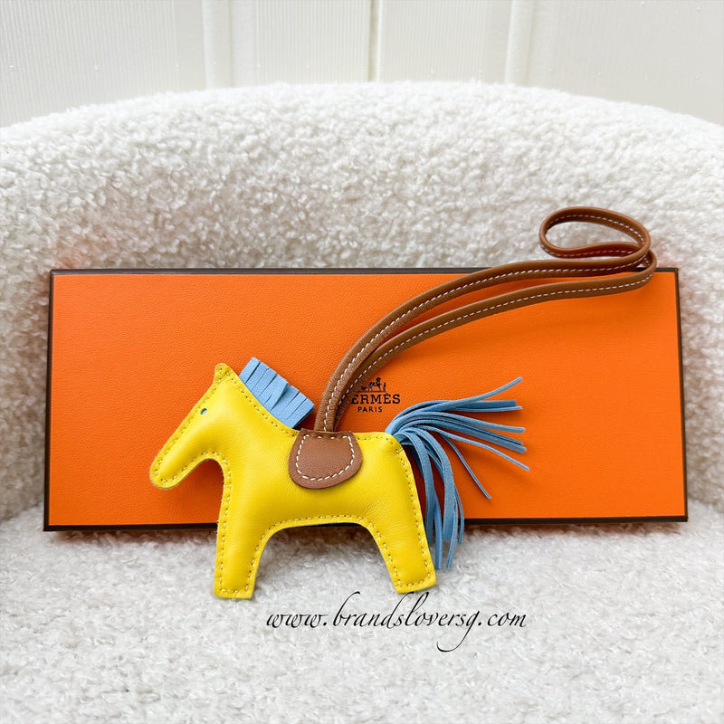 Hermes Rodeo PM Charm in Naples / Celeste / Gold