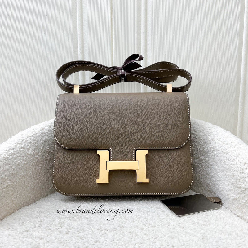 Hermes Constance 24 Mirror Version in Etoupe Epsom Leather and RGHW