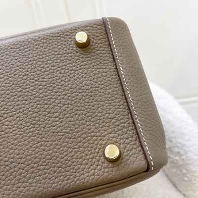 Hermes Lindy 26 in Etoupe Clemence Leather and GHW