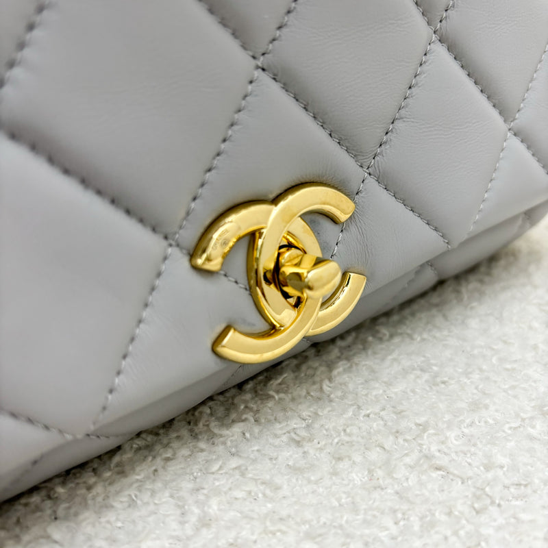 Chanel 22A Seasonal Flap in Grey Lambskin and GHW