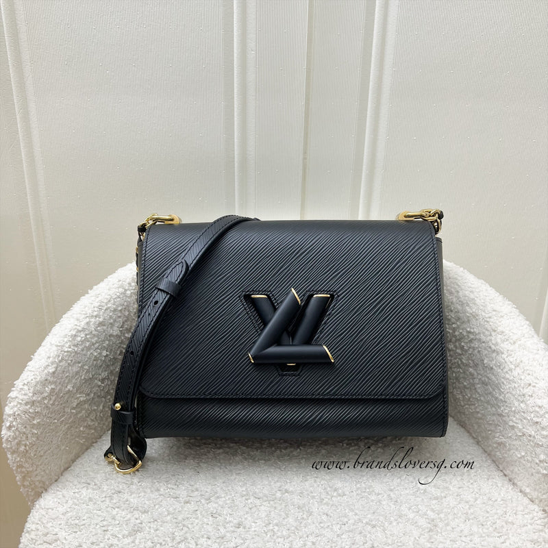 LV Twist MM Shoulder Bag in Black Epi Leather and GHW