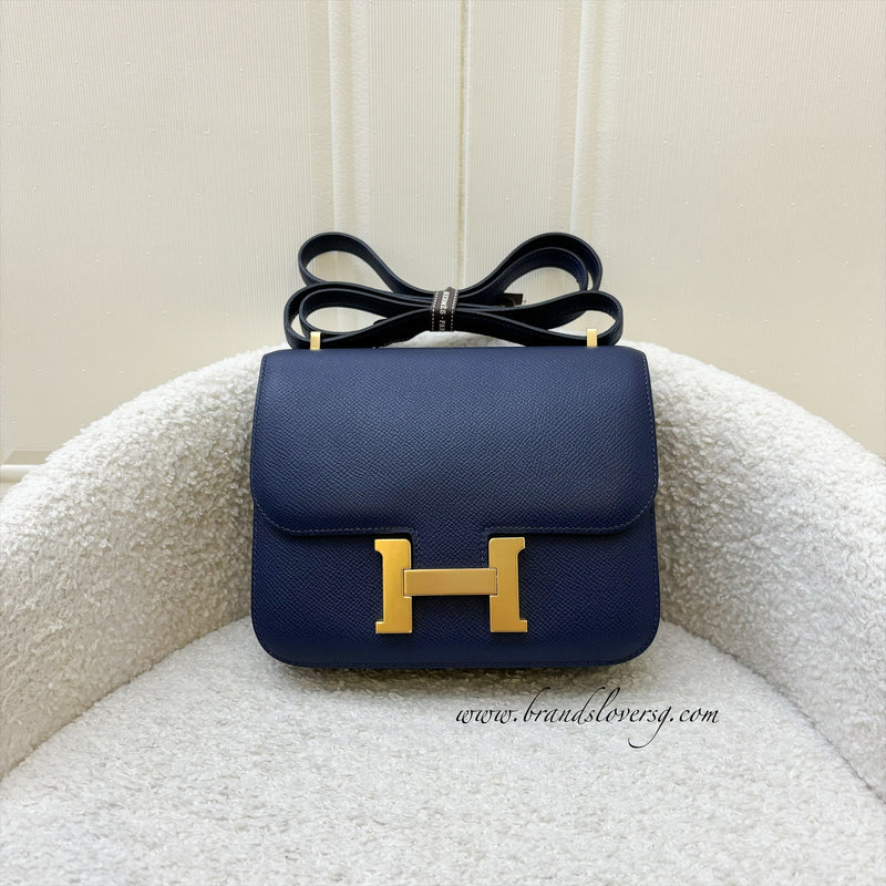 Hermes Constance 18 in Bleu Saphir Epsom Leather and GHW