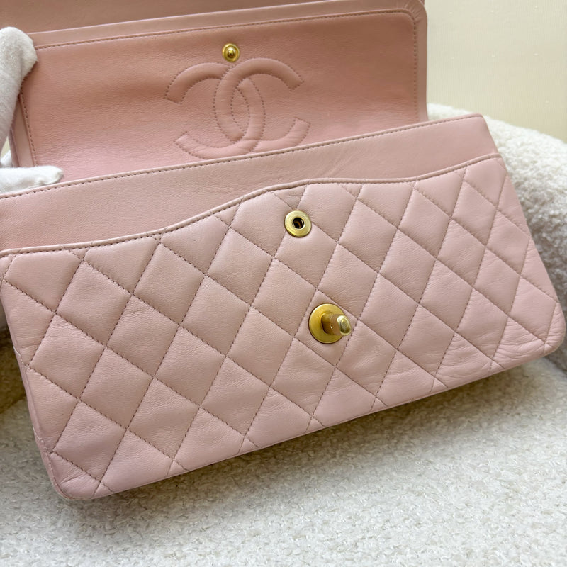 Chanel Vintage Medium Classic Flap CF in Sakura Pink Lambskin and AGHW