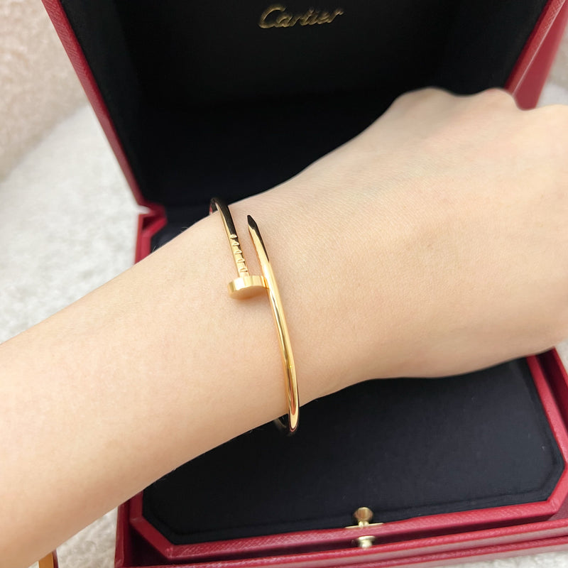 Cartier Juste Un Clou JUC Bracelet Small Model in 18K Rose Gold Sz 16