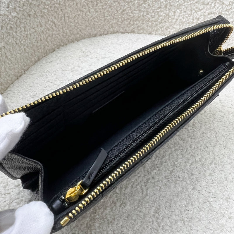 Chanel Wristlet Clutch in Black Caviar and GHW