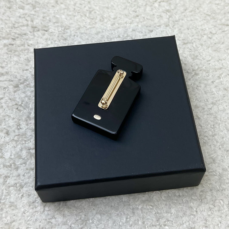 Chanel 18B Black Resin Perfume Bottle Pin