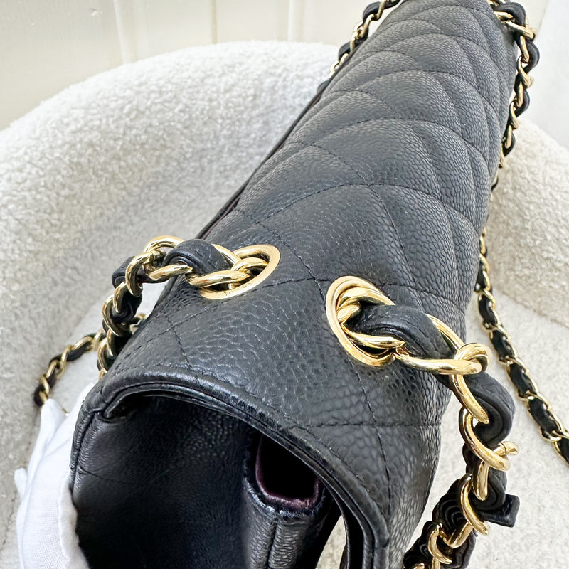 Chanel Jumbo Classic Flap DF in Black Caviar and GHW