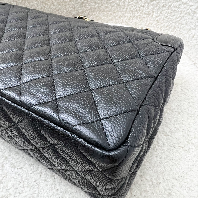 Chanel 16C Two-Tone Day Medium Flap in Distressed Black Caviar and Matte GHW