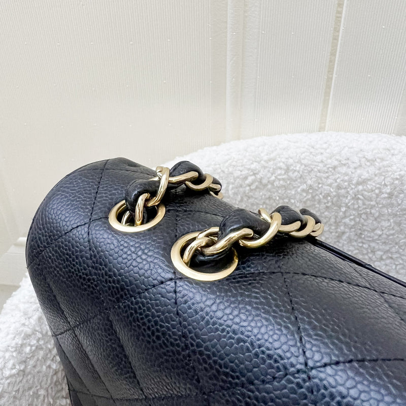 Chanel Classic Jumbo Single Flap SF in Black Caviar and GHW